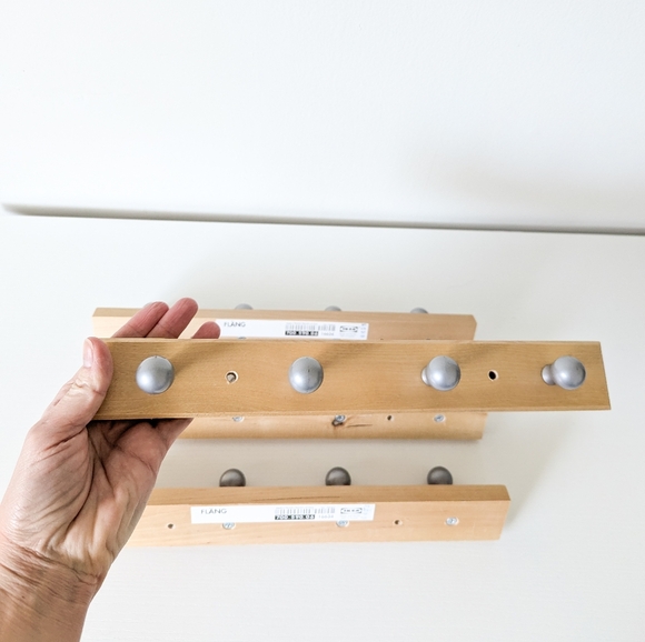 SET of 4 Ikea FLANG Wooden Wall Hangers - Picture 6 of 11
